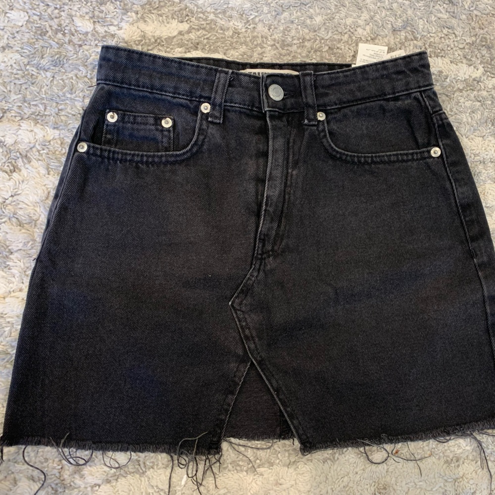 Black mini Jean skirt